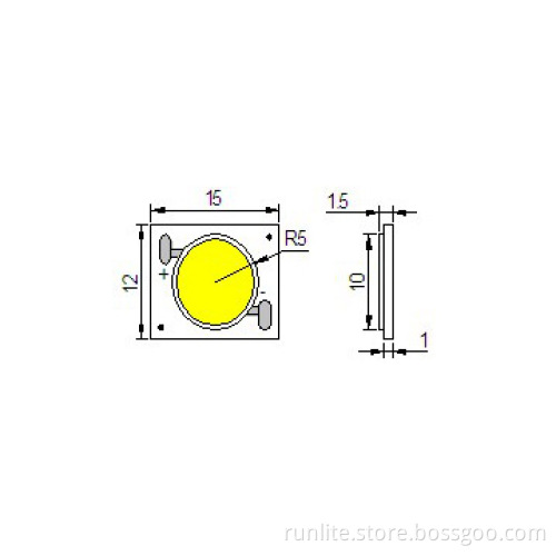 Popular Ceramic 1512 5W COB White LEDs(LM-80)